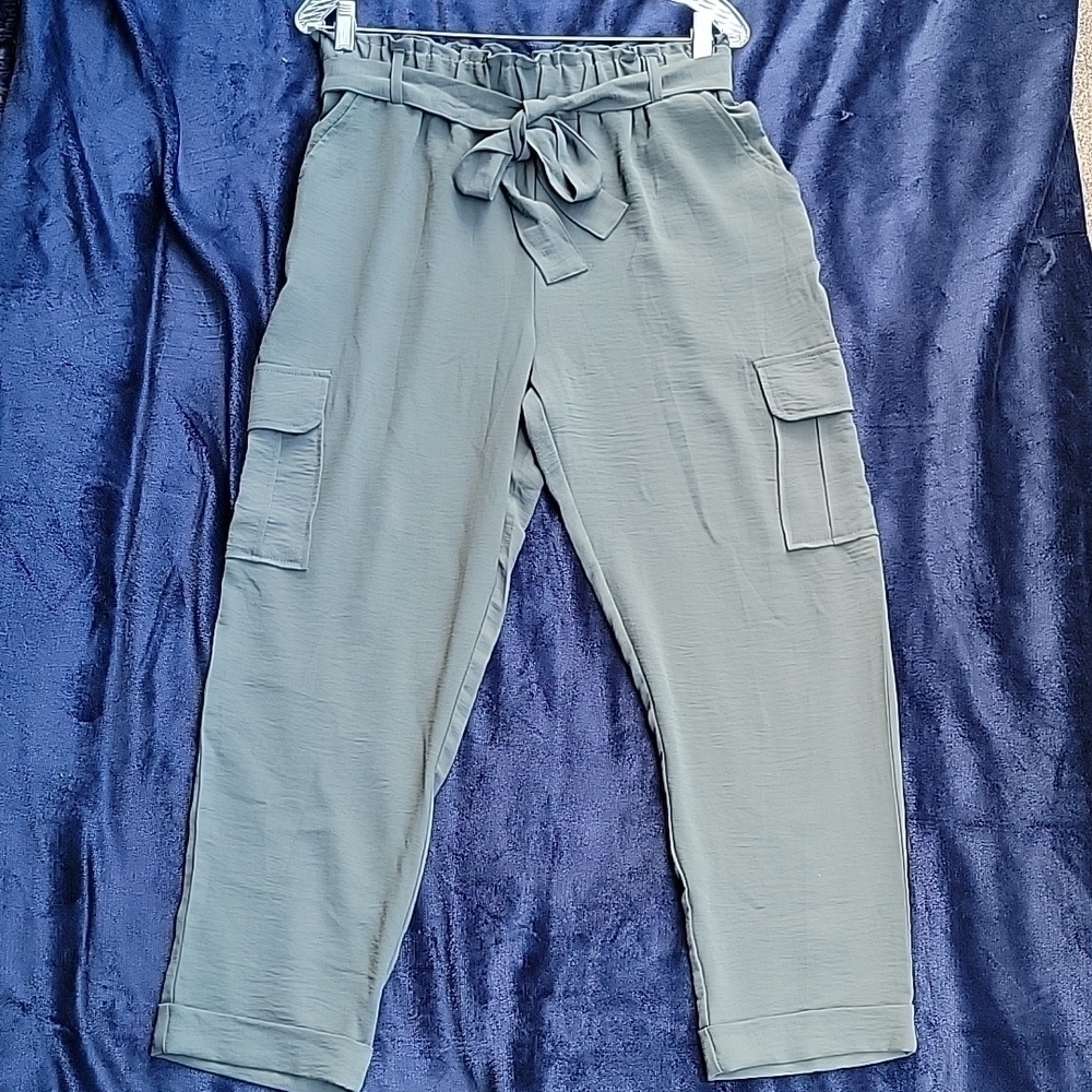 CARGO pant with paperbag waist - Picture 6 of 8